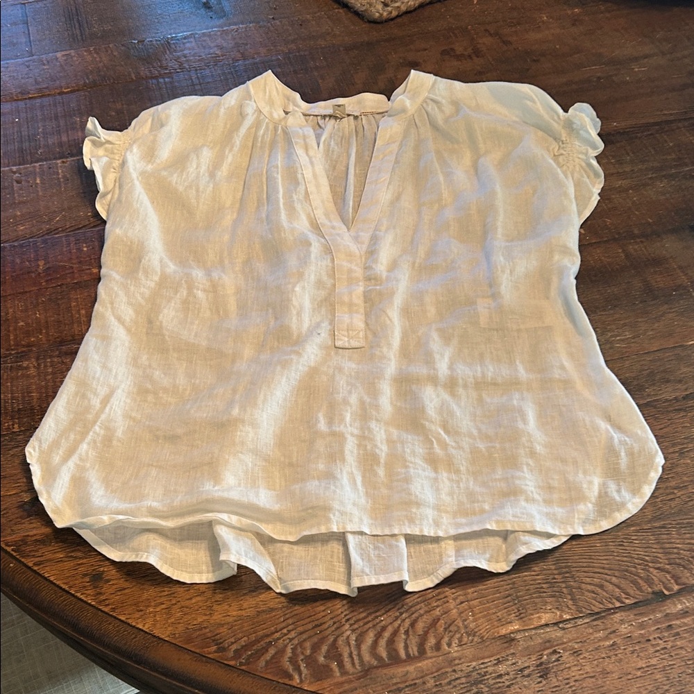 Anthropologie white blouse